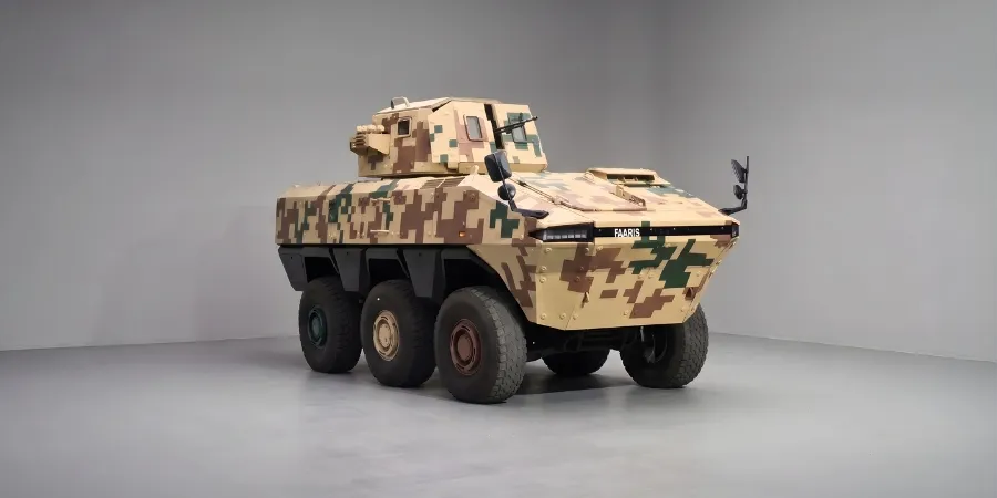 Wheeled APC Faaris manufactured by Margalla Heavy Industries Limited Pakistan defence production