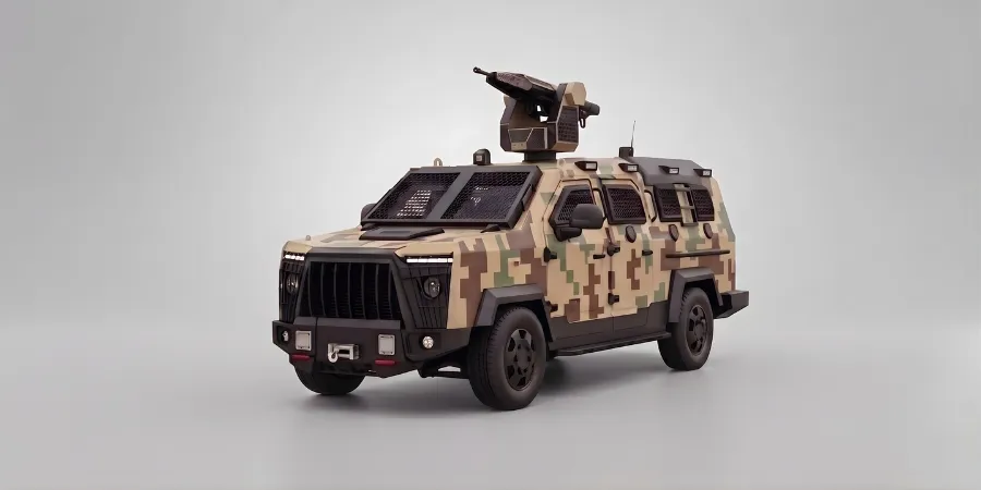 Liger Light Tactical Vehicle armored security vehicle manufactured by Heavy Industries Taxila side profile